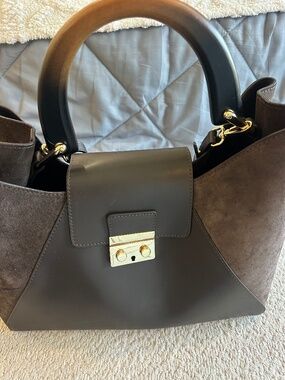 Claudia Firenze - Isadora Choclate Brown Chamois Women Handbag